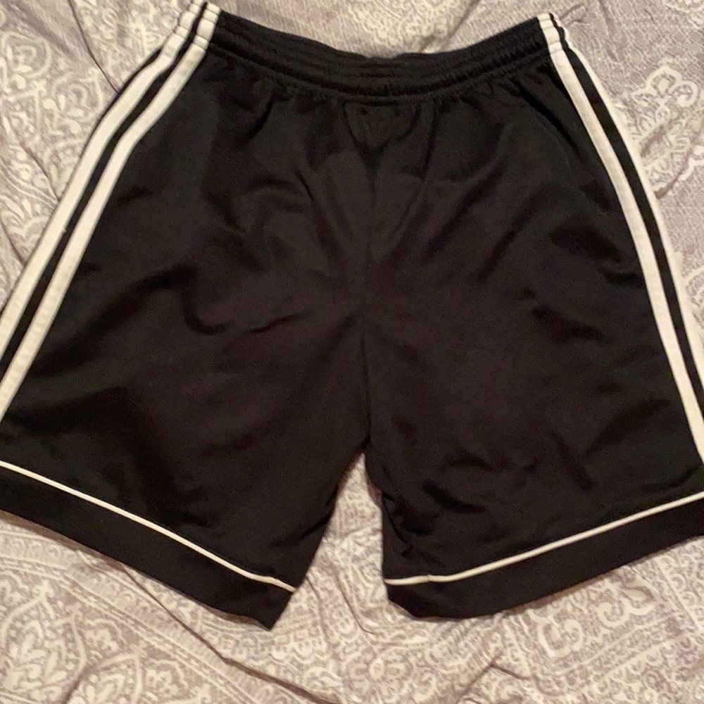 black adidas shorts